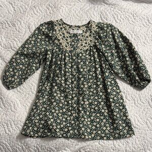 Zara Kids Floral Green dress